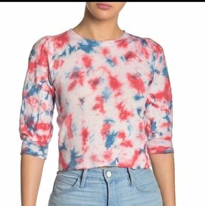 John + Jenn Women's Tie-Dye Cropped Knit Sweater